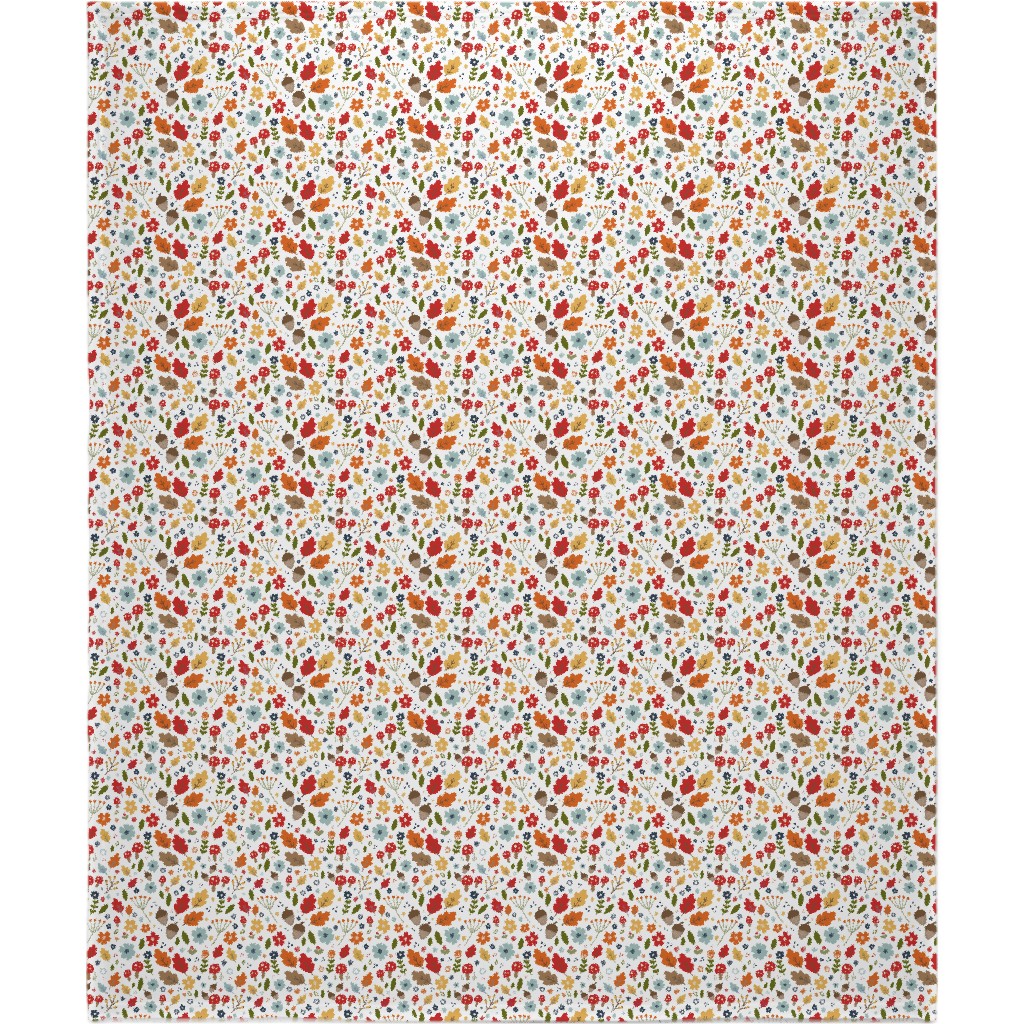 Woodland Floral - Multi Blanket, Plush Fleece, 50x60, Multicolor