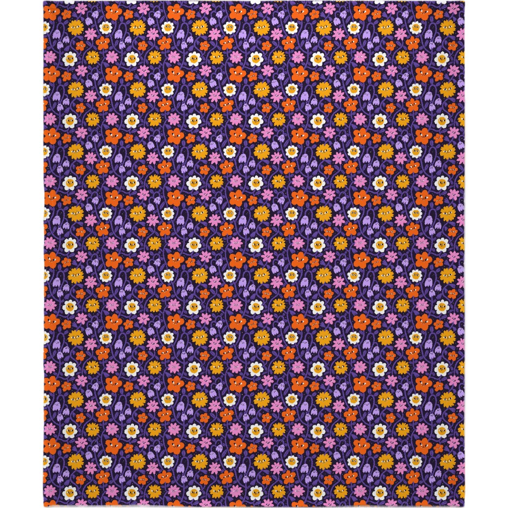 Extremely Wicked, Evil and Vile Halloween Garden - Purple Blanket, Plush Fleece, 50x60, Purple, Purple