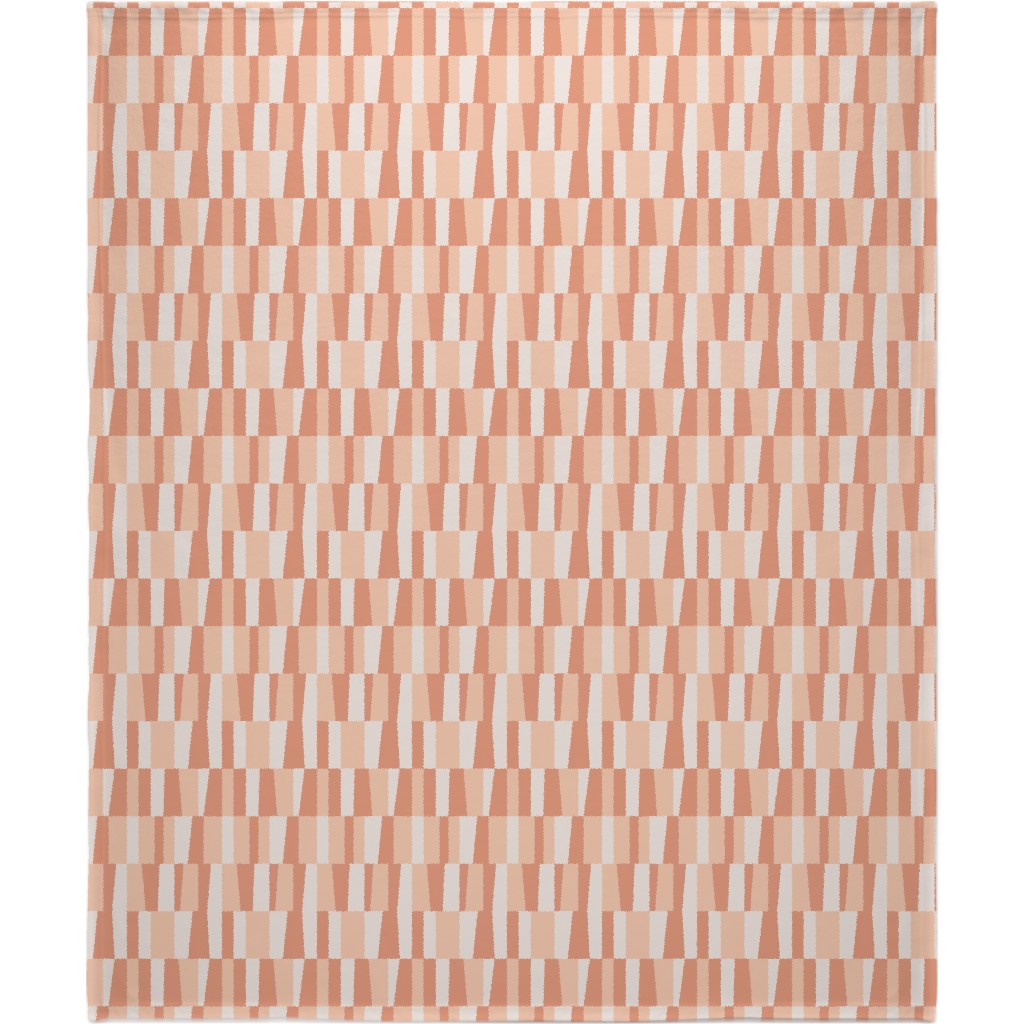 Collage Tiles - Orange Blanket, Plush Fleece, 50x60, Orange, Orange