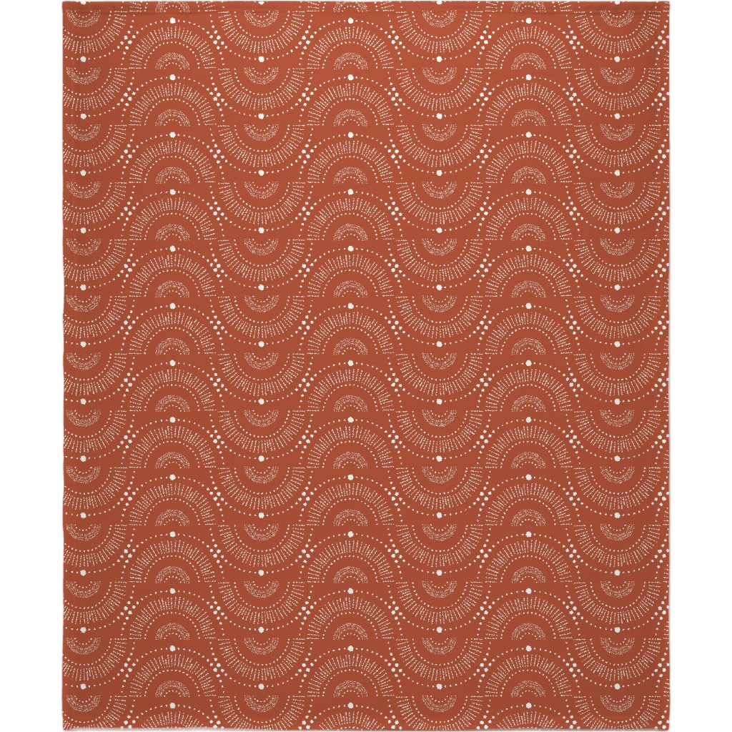 Rise and Shine - Terracotta Blanket, Plush Fleece, 50x60, Orange, Orange