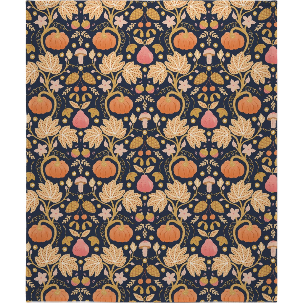 Autumn Gold - Multi Blanket, Plush Fleece, 50x60, Orange