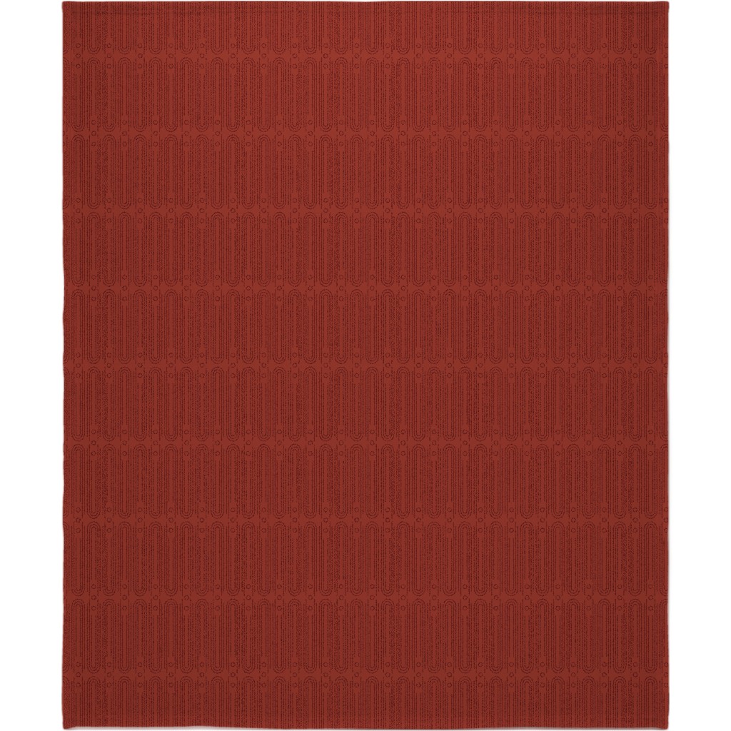 Art Deco Arches - Cranberry Blanket, Plush Fleece, 50x60, Red, Red