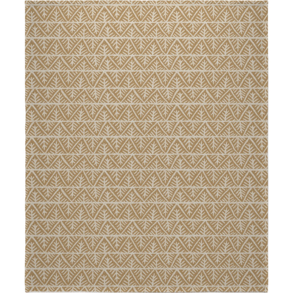 Textured Mudcloth Blanket, Plush Fleece, 50x60, Brown