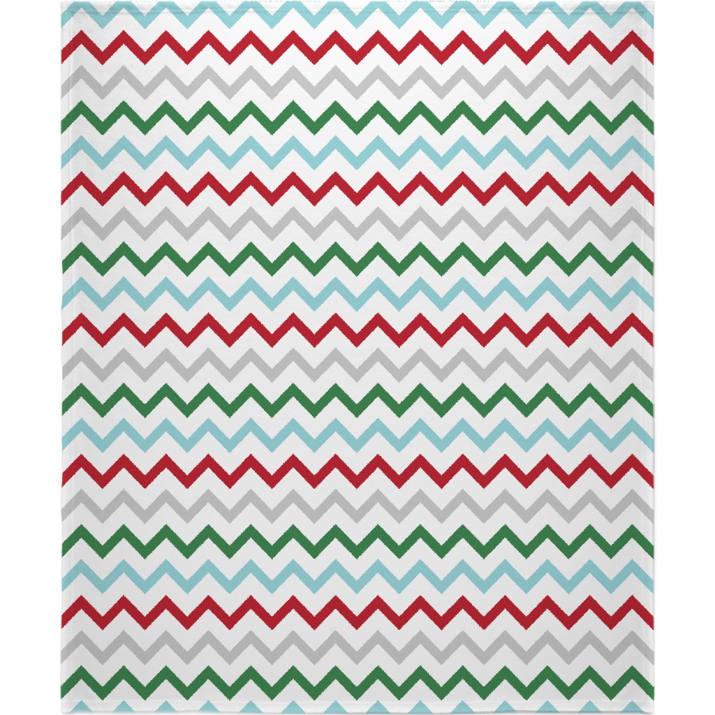 Christmas Wish Chevron - Multi Blanket, Plush Fleece, 50x60, Multicolor