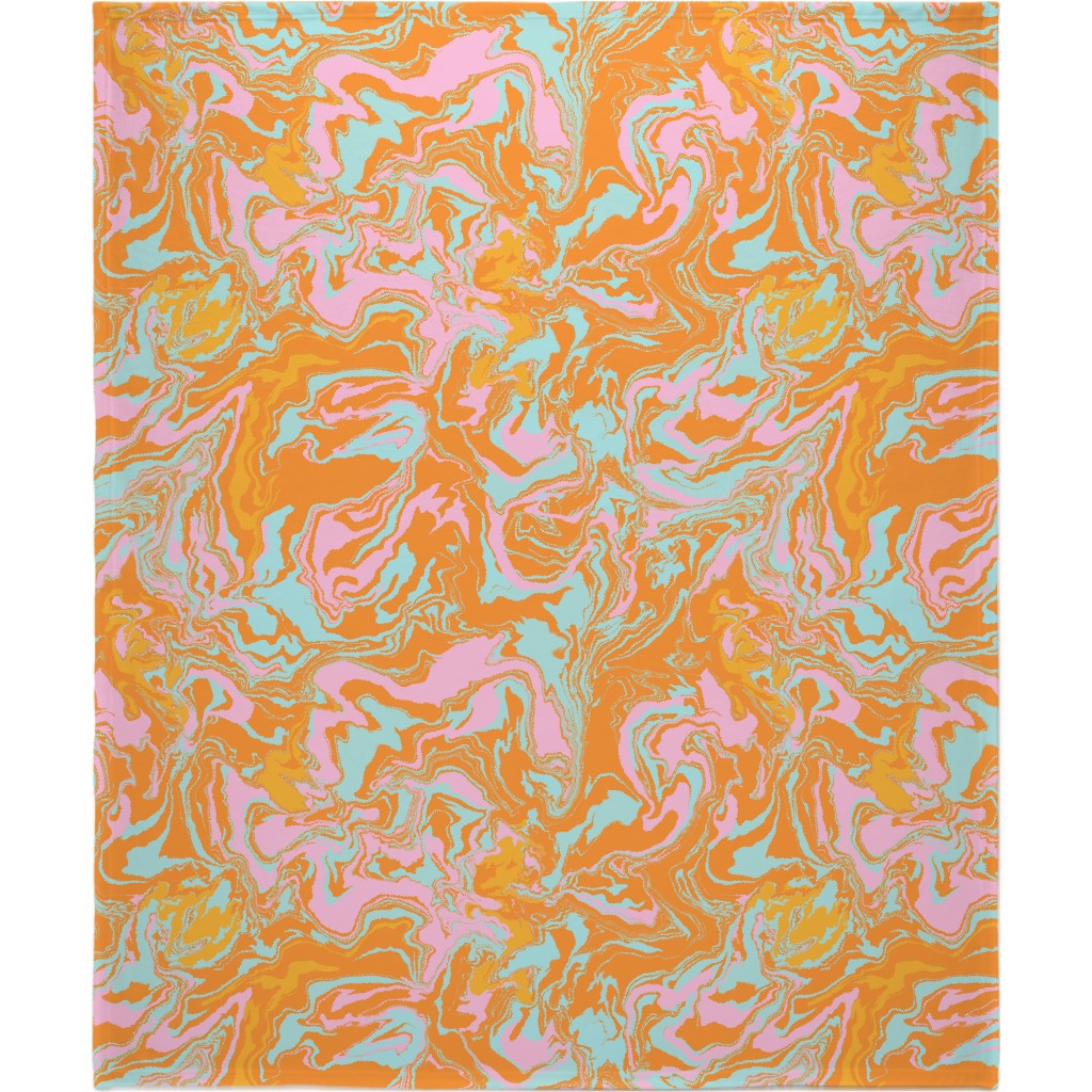 Marmor Blanket, Plush Fleece, 50x60, Orange, Frost