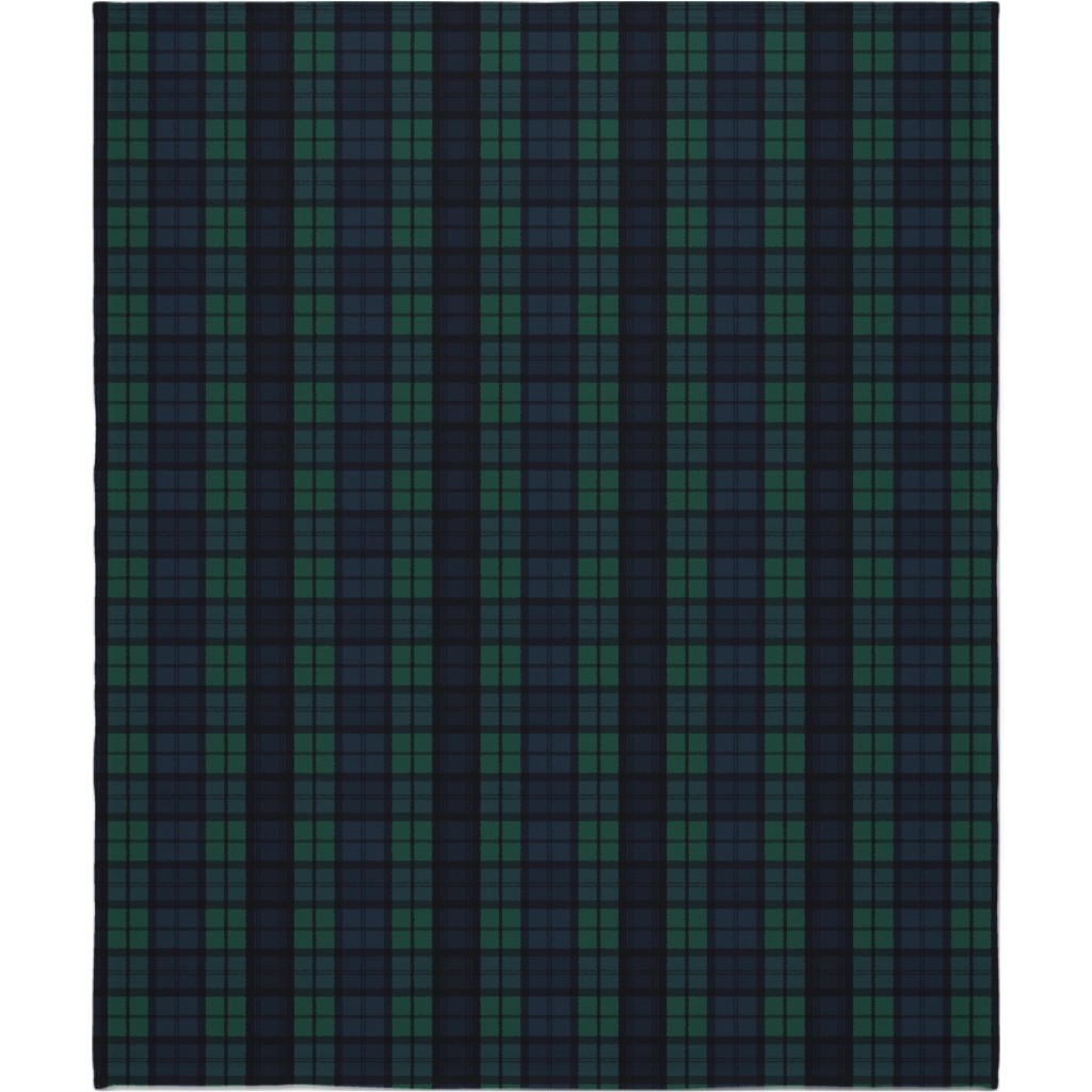 Green Tartan Fabric Dark Green Plaid by Laurapol Green and Navy