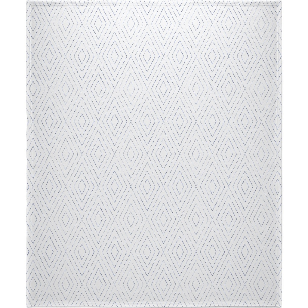Painted Diamond Dash Blanket, Plush Fleece, 50x60, White