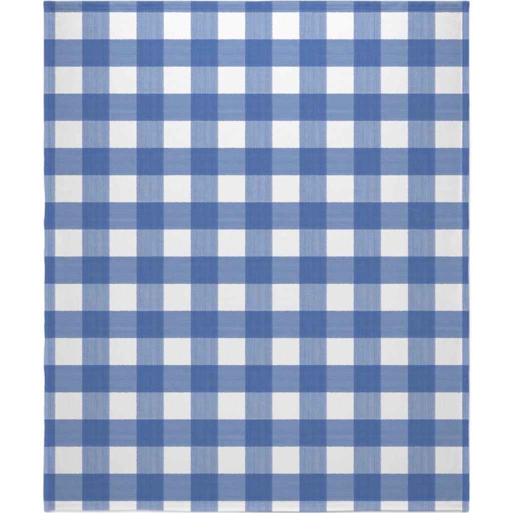 Buffalo Check Blanket, Plush Fleece, 50x60, Blue