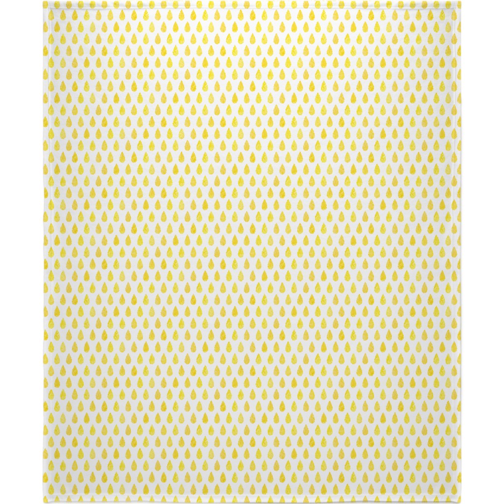 Drops Blanket, Plush Fleece, 50x60, Yellow, Sunshine