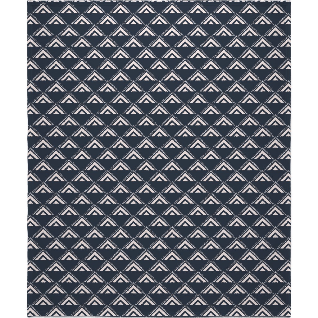 Lead the Way Triangles - Blue Blanket, Plush Fleece, 50x60, Blue, True Blue