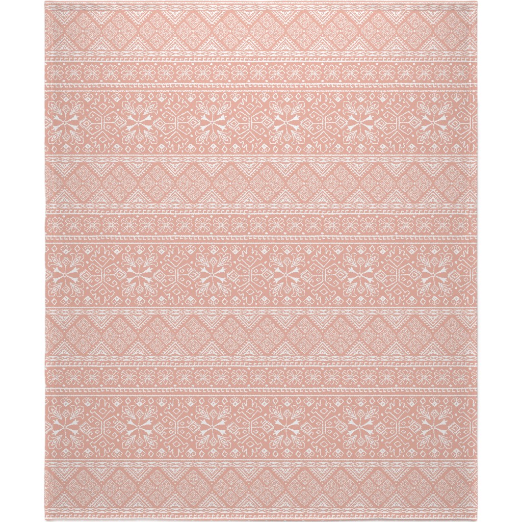 Grand Bazaar - Blush Pink Blanket, Plush Fleece, 50x60, Pink