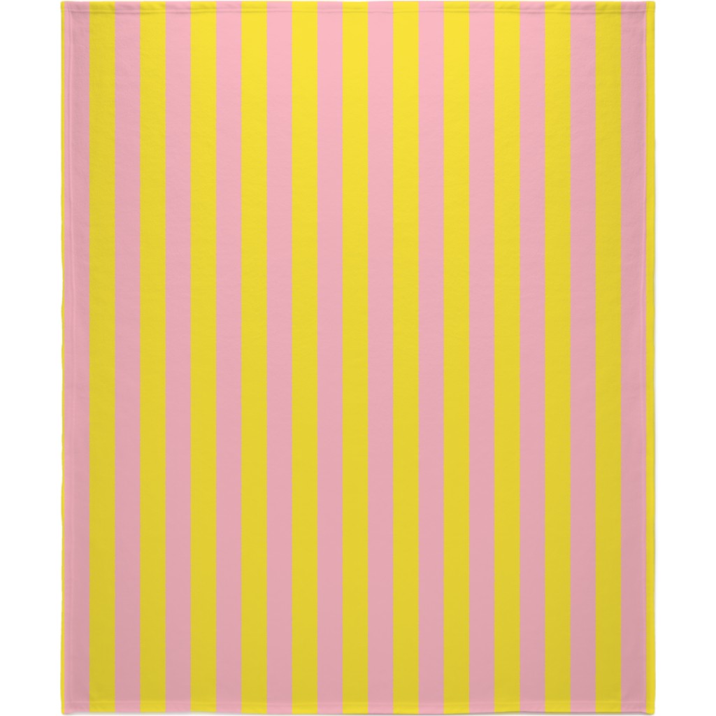 Vertical Stripes Blanket, Plush Fleece, 50x60, Pink