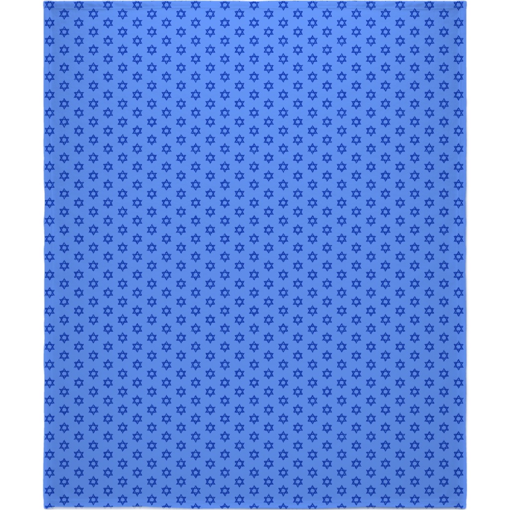 Star of David - Blue Blanket, Plush Fleece, 50x60, Blue