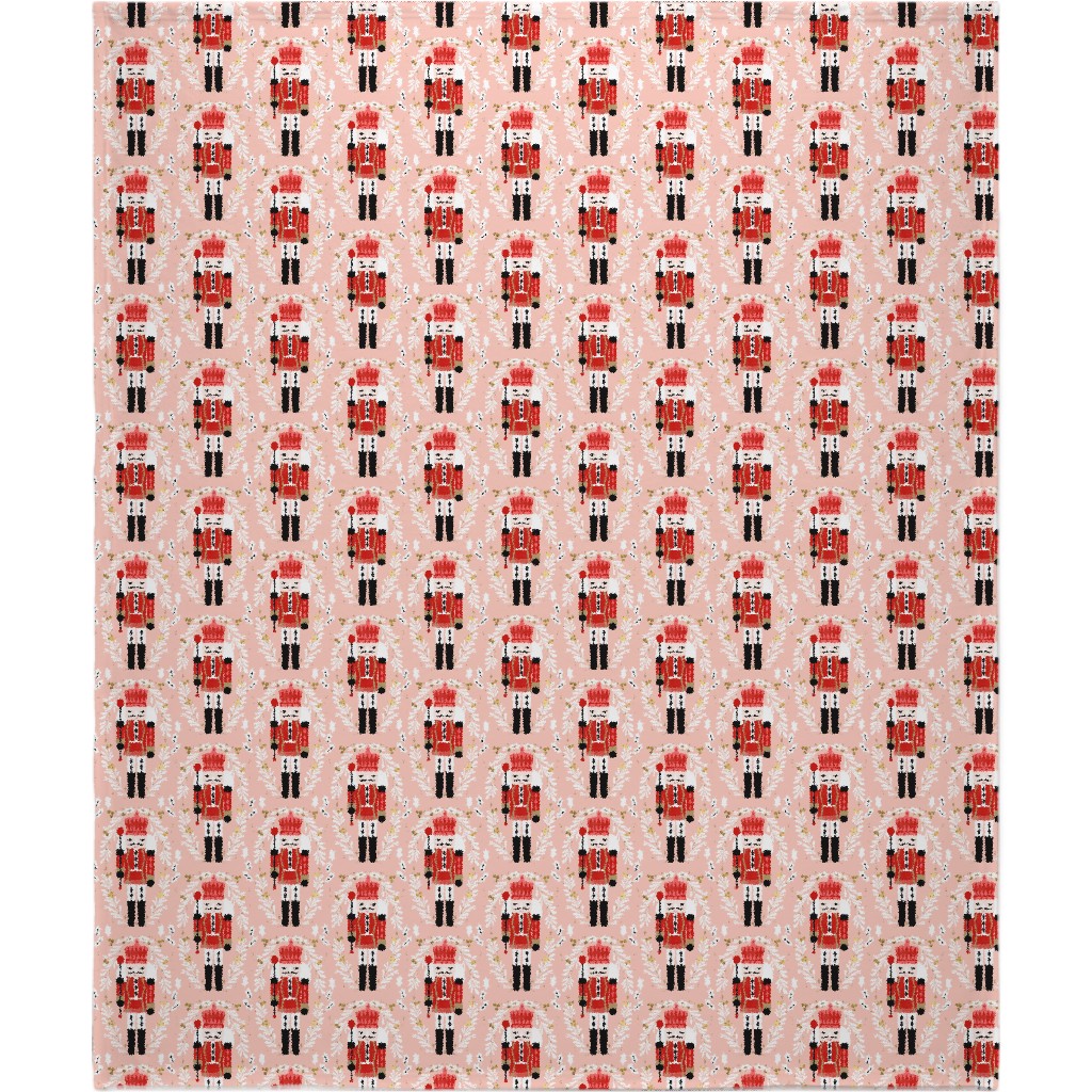Nutcracker Christmas - Pink Blanket, Plush Fleece, 50x60, Pink
