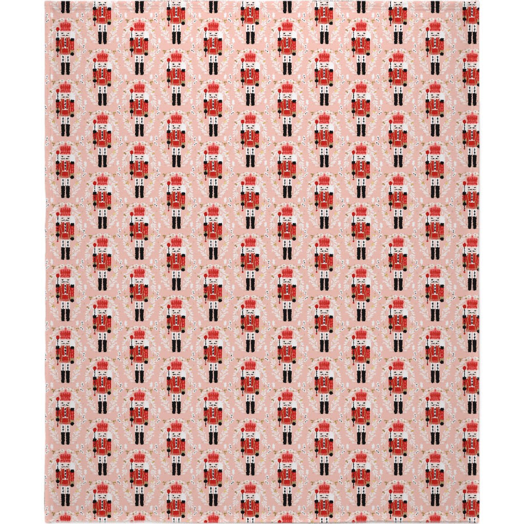 Nutcracker Christmas - Pink Blanket, Plush Fleece, 50x60, Pink, Bright Pink