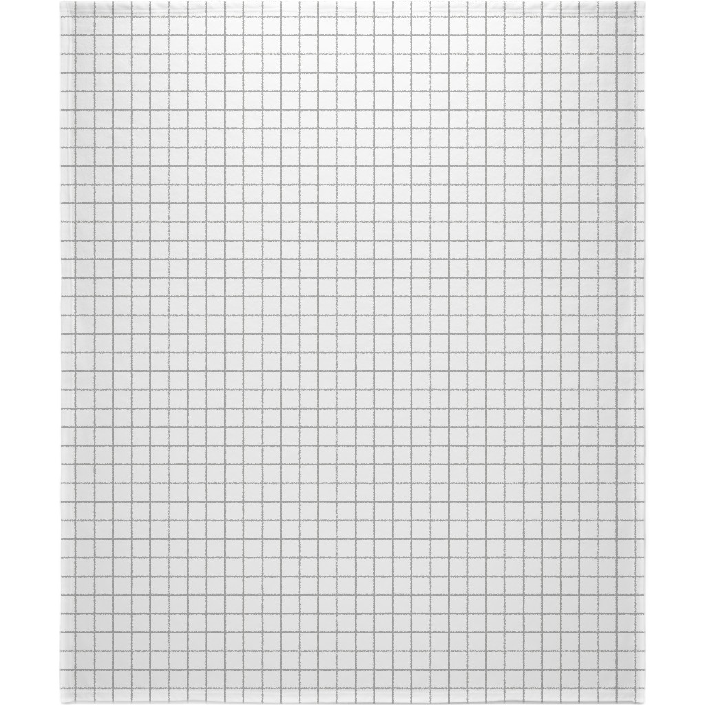 Window Pane Blanket, Plush Fleece, 50x60, Gray, Smoke