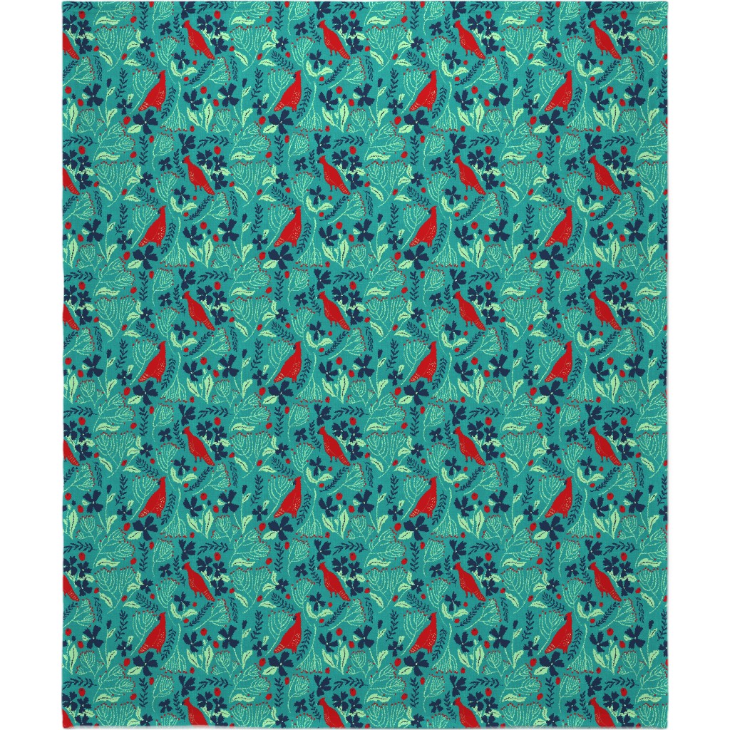 Winter Wonder - Green Blanket, Plush Fleece, 50x60, Green, Classic Green