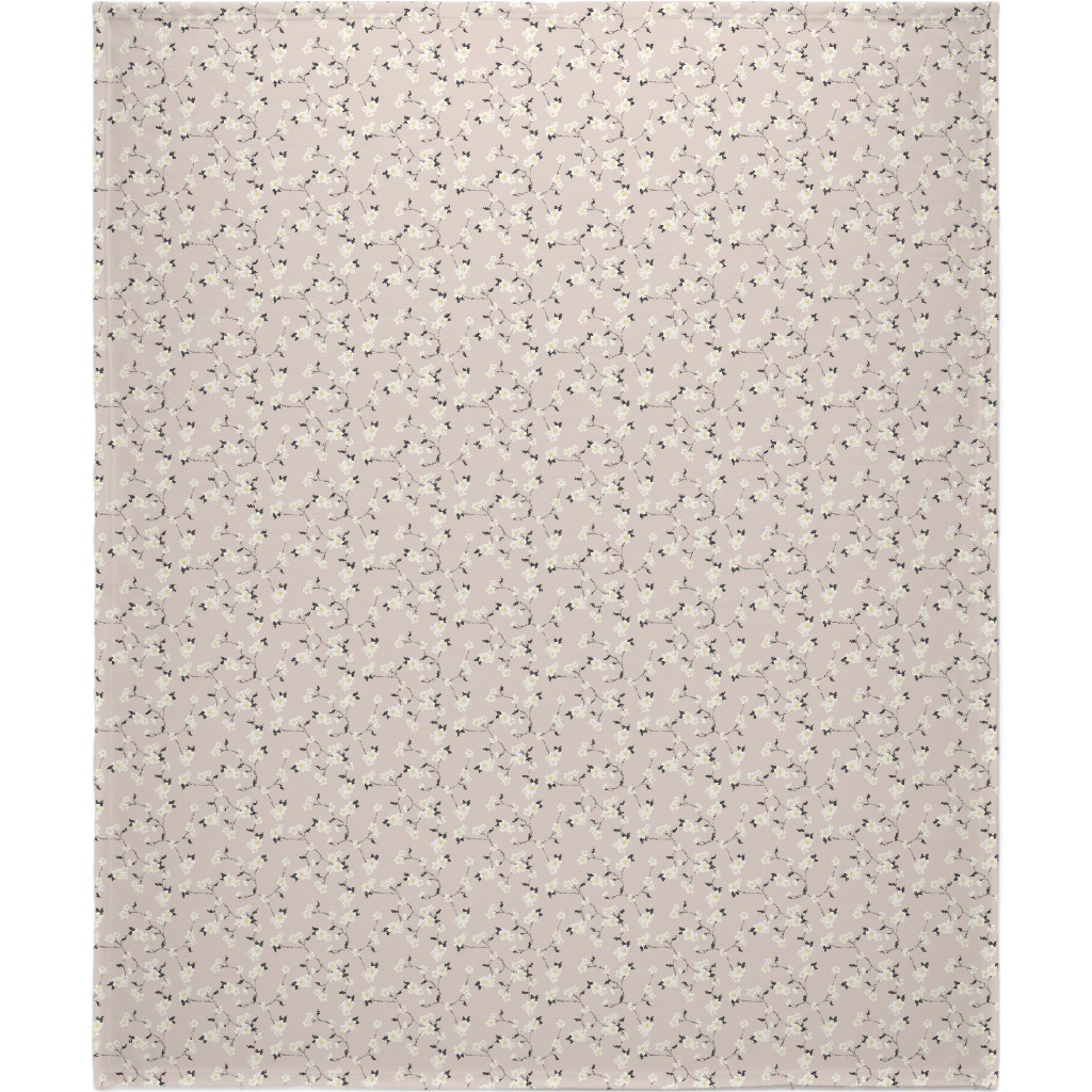 Climbing Flower - Pink Blanket, Plush Fleece, 50x60, Pink, Bright Pink