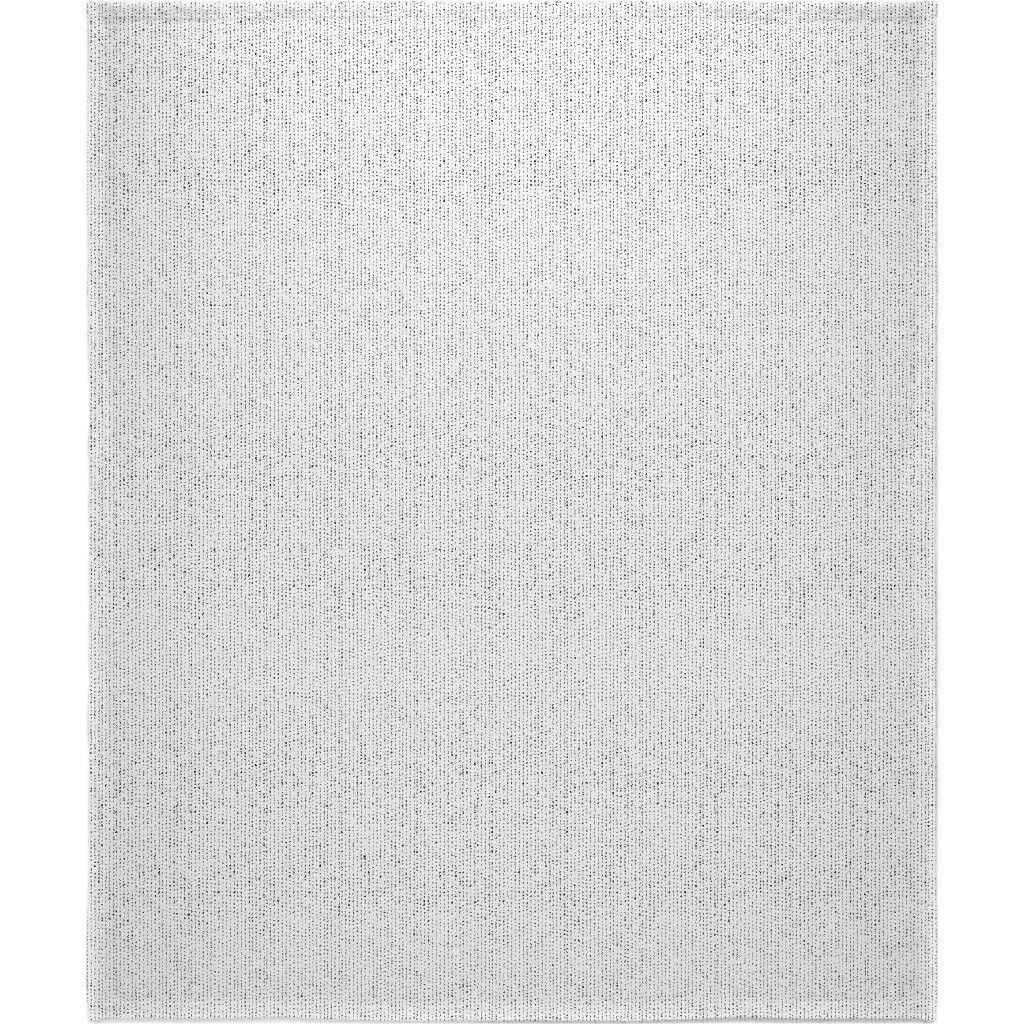 Woodland - Little Dots of Stripes - Black and White Blanket, Plush Fleece, 50x60, White, White