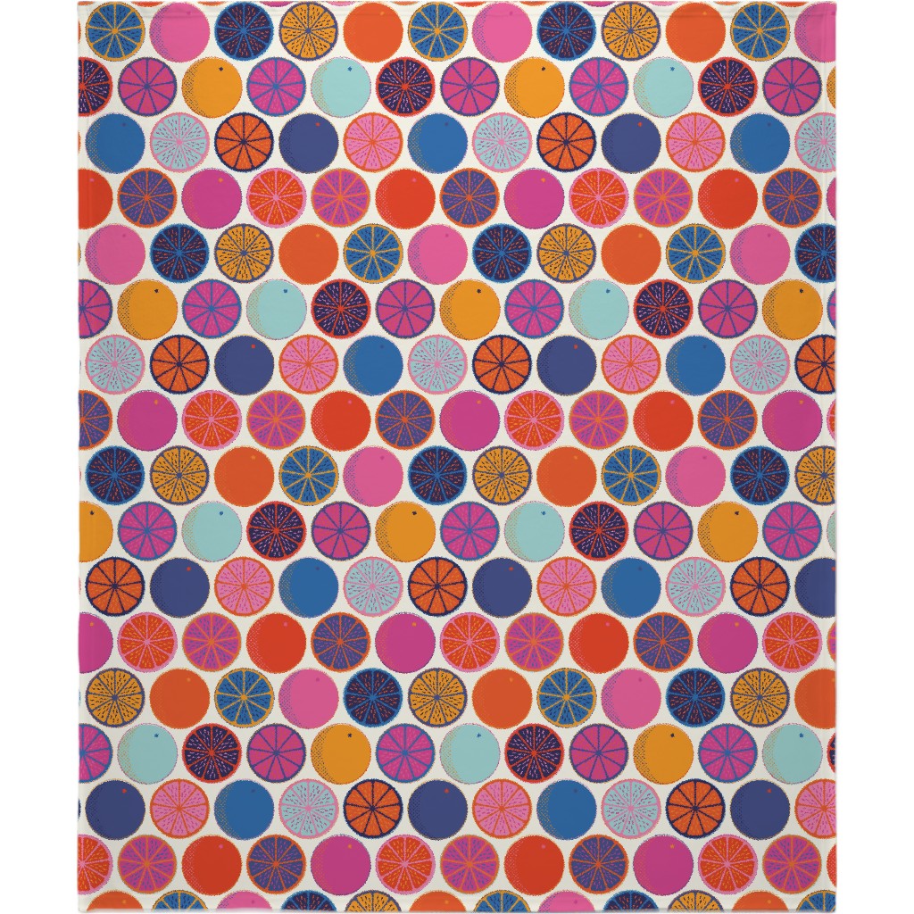 Orange Pop Blanket, Plush Fleece, 50x60, Multicolor