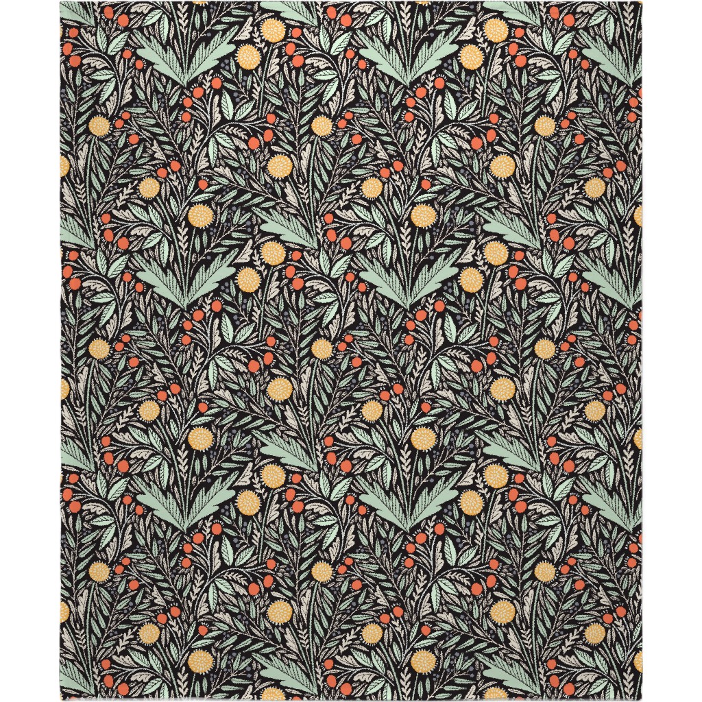Astrid - Dark Blanket, Sherpa, 50x60, Multicolor