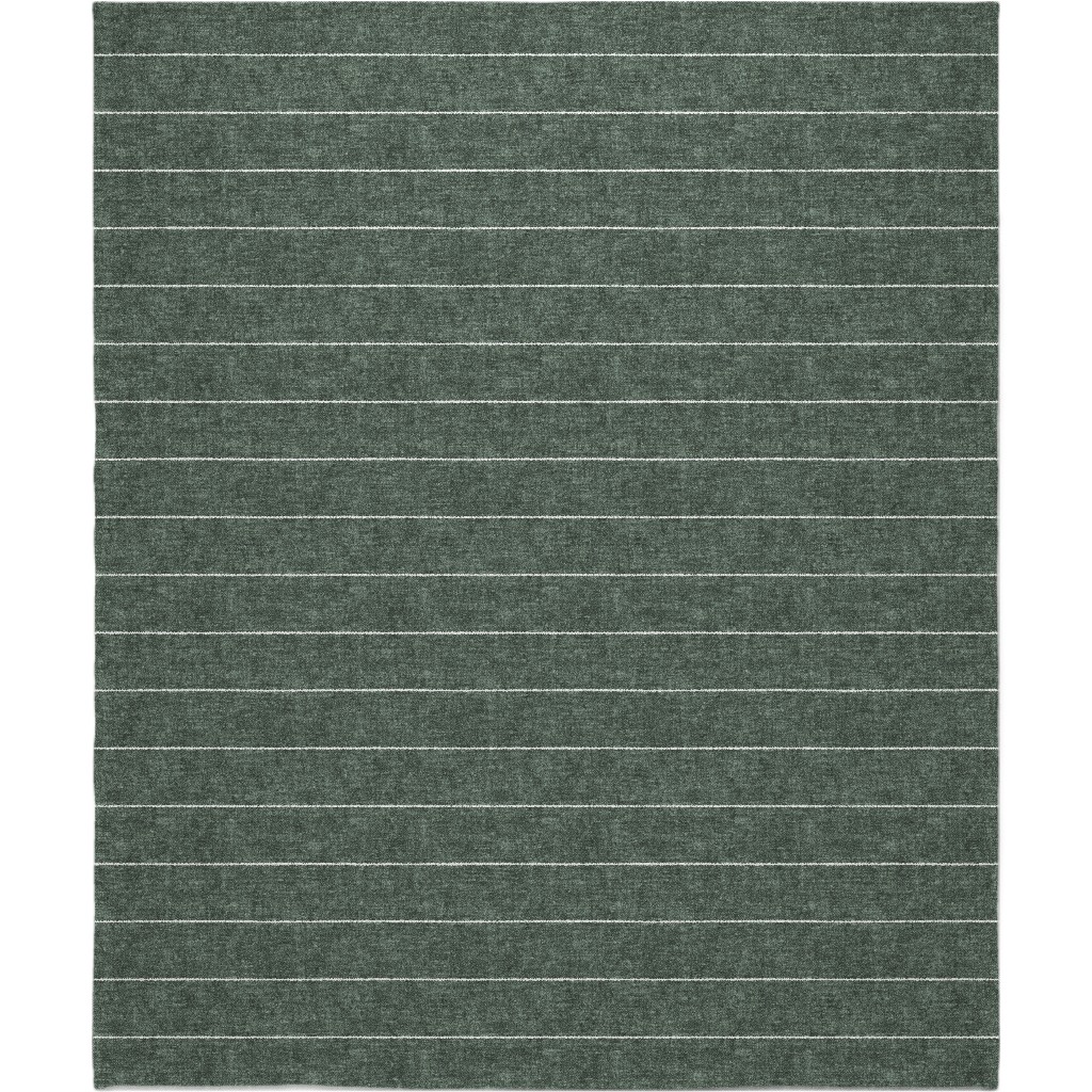 Farmhouse Stripes - Restoration Green Blanket, Sherpa, 50x60, Green