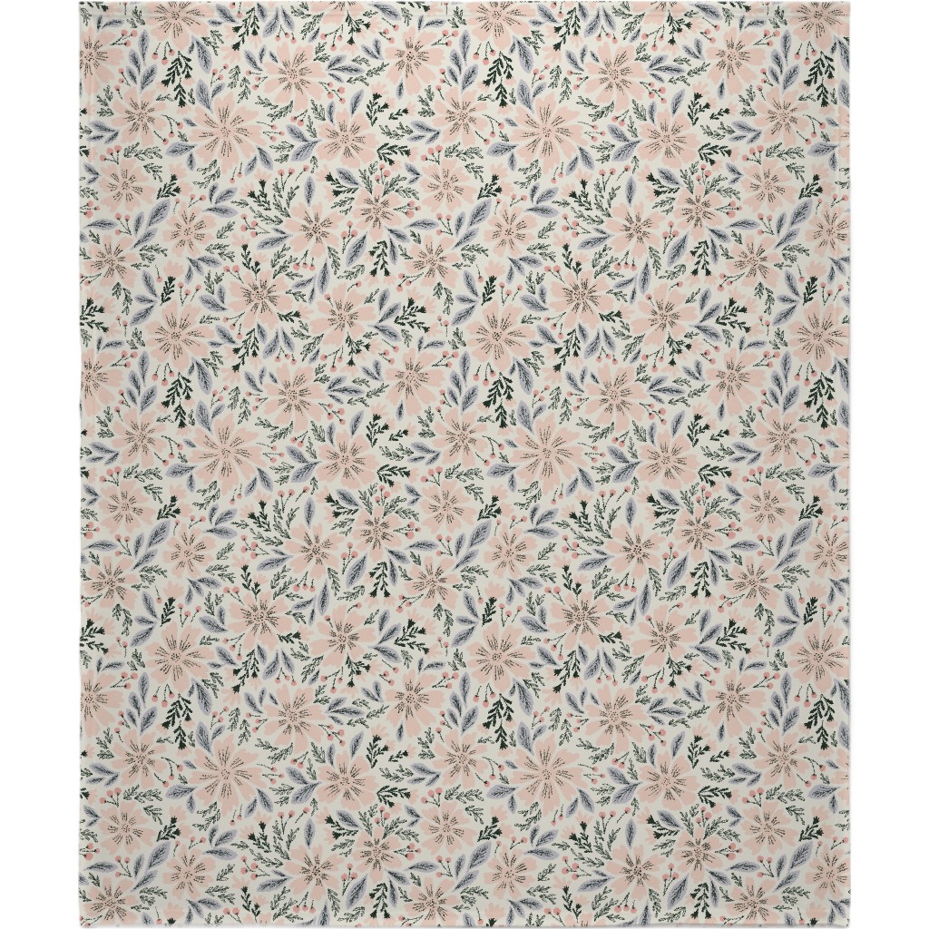 Flora - Pink Blanket, Sherpa, 50x60, Pink