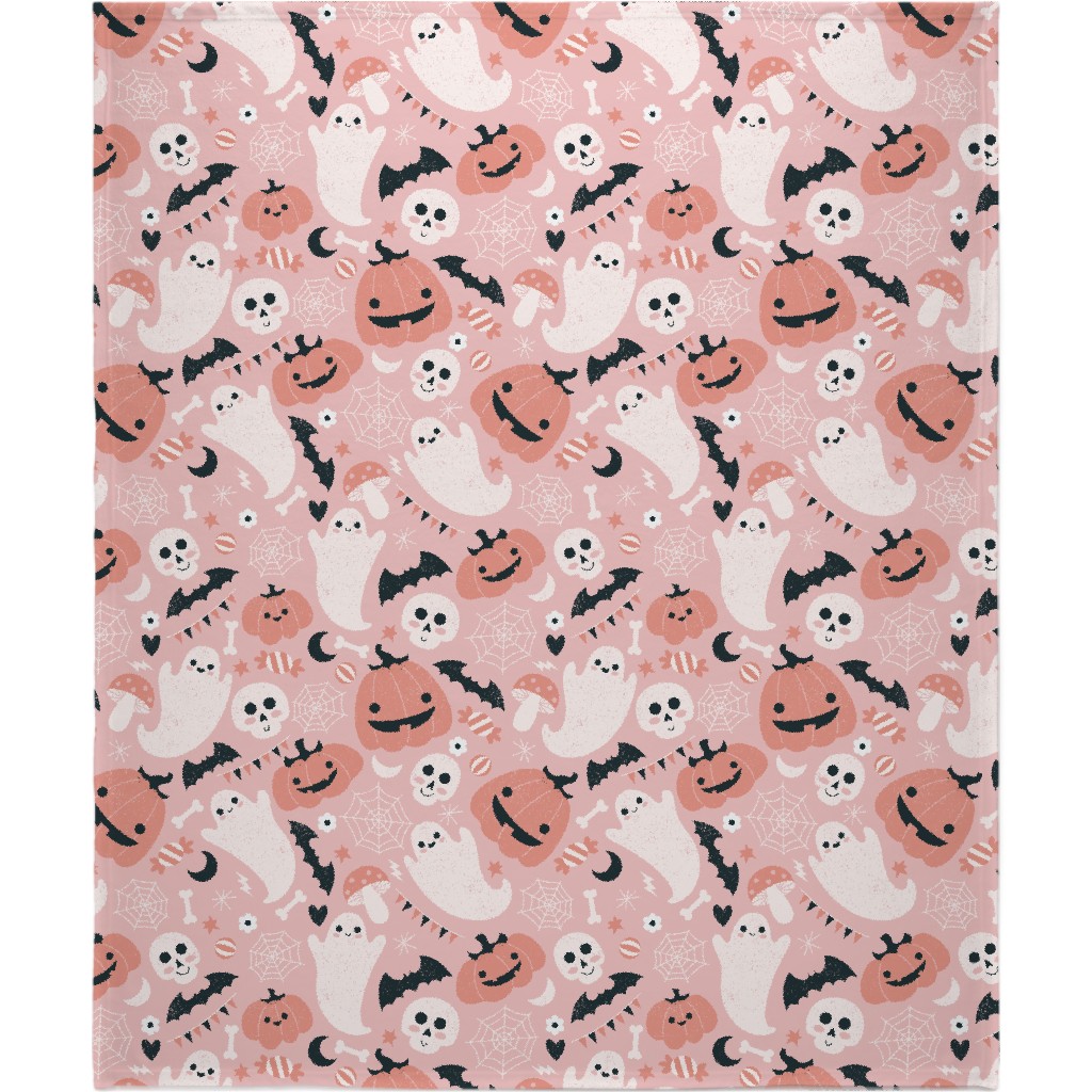 Pink Halloween Blanket