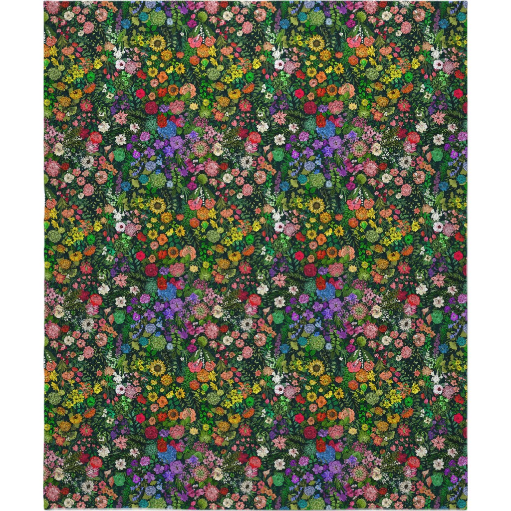 Secret Garden - Multi Blanket, Sherpa, 50x60, Multicolor