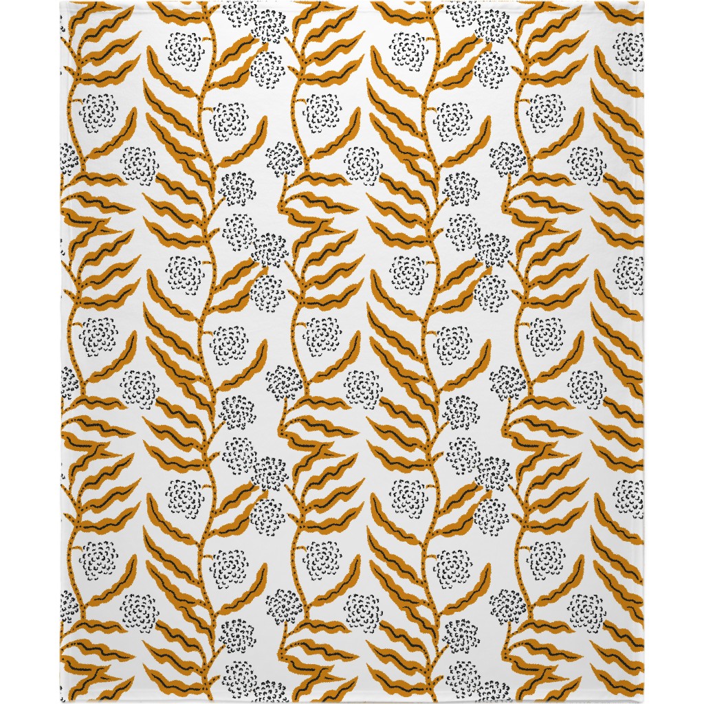 La Ville Vine - Black and Yellow Blanket, Sherpa, 50x60, Yellow, Classic Yellow