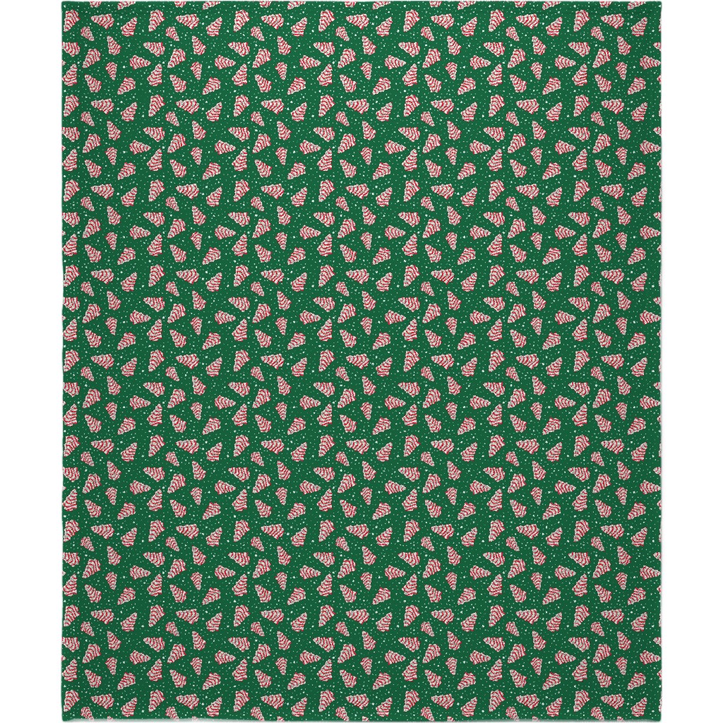 Christmas Tree Snack - Green Blanket, Sherpa, 50x60, Green, Classic Green