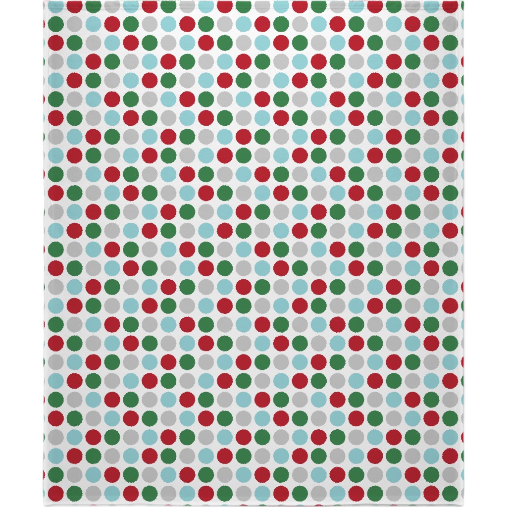 Christmas Wish Polka Dots - Multi Blanket, Sherpa, 50x60, Multicolor