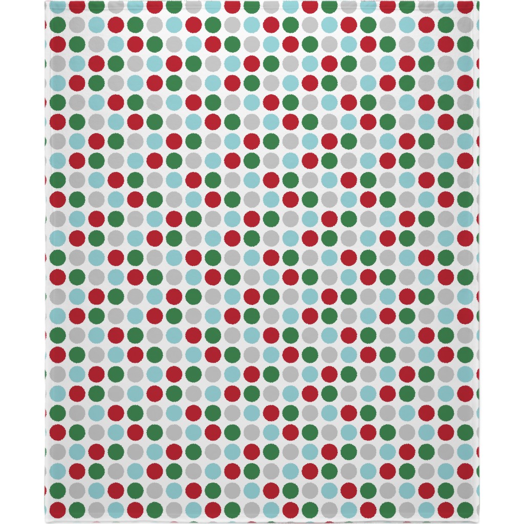 Christmas Wish Polka Dots - Multi Blanket, Sherpa, 50x60, Multicolor