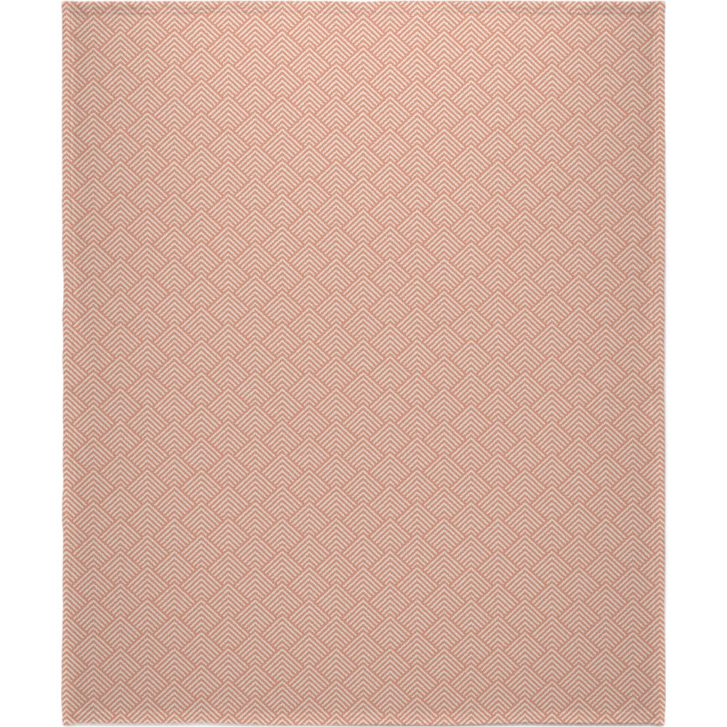 Mod Triangles - Blush Blanket, Sherpa, 50x60, Pink