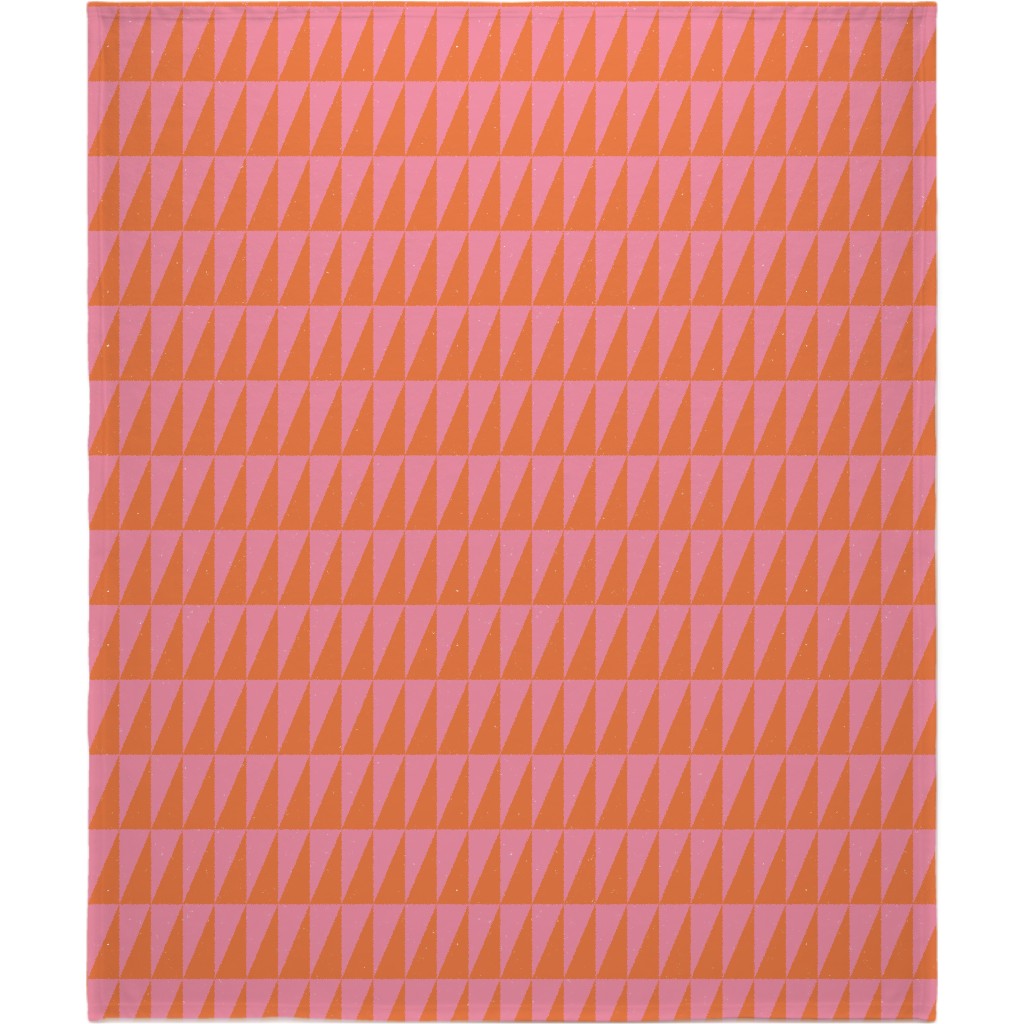 Dual Traingles - Pink Blanket, Sherpa, 50x60, Pink, Bright Pink