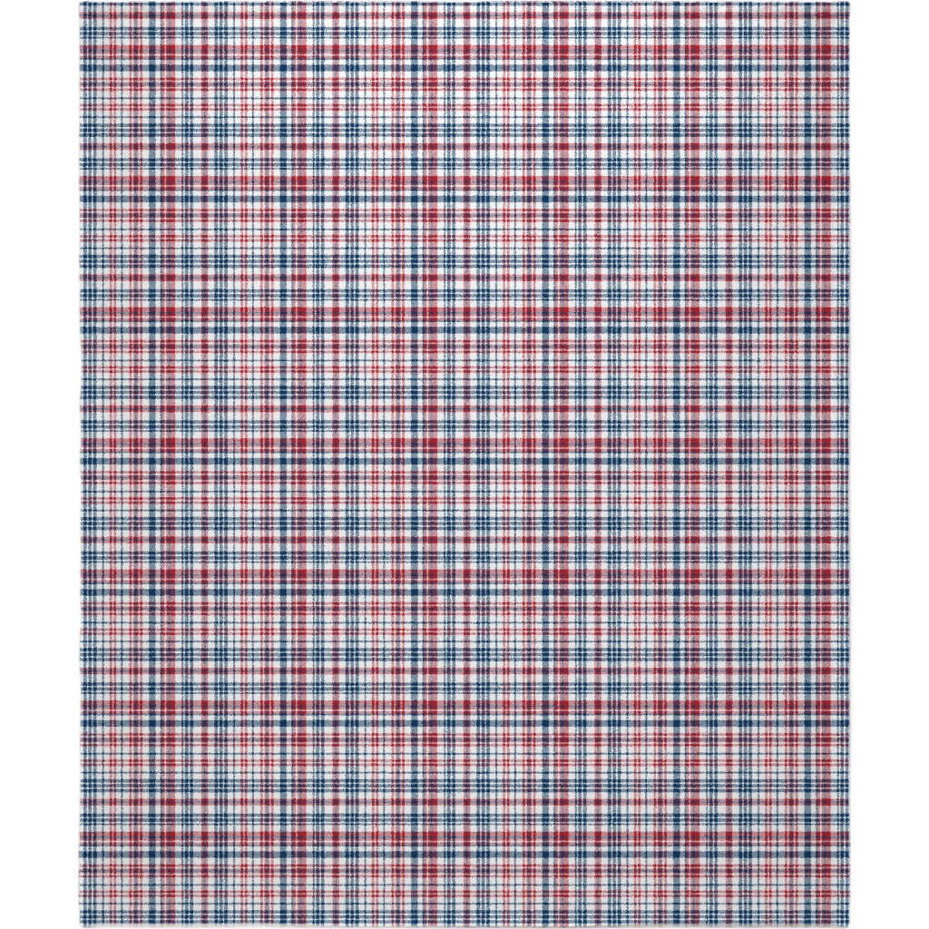 American Plaid - Blue and Red Blanket, Sherpa, 50x60, Multicolor