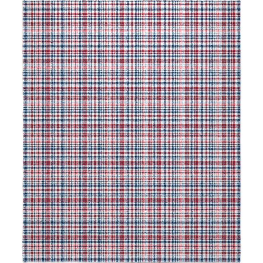 American Plaid - Blue and Red Blanket, Sherpa, 50x60, Multicolor