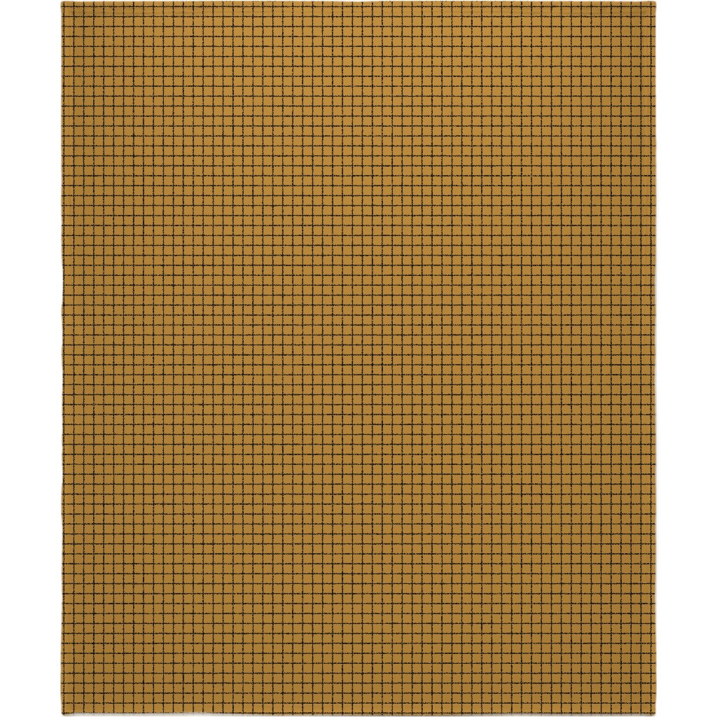 Square Grid Blanket, Sherpa, 50x60, Brown