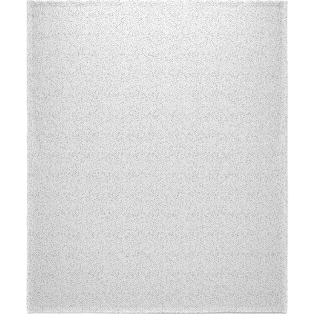 Tiny Dot - Black + White Blanket, Sherpa, 50x60, White