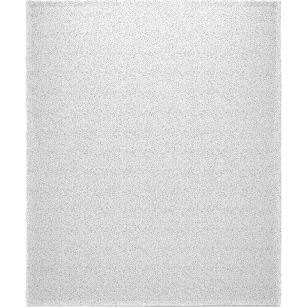 Tiny Dot - Black + White Blanket, Sherpa, 50x60, White, White