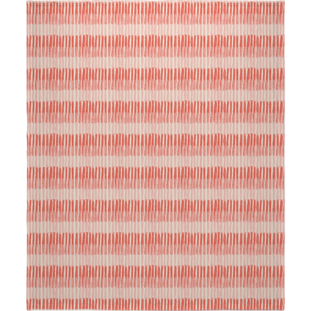 Strips - Coral Blanket, Sherpa, 50x60, Pink