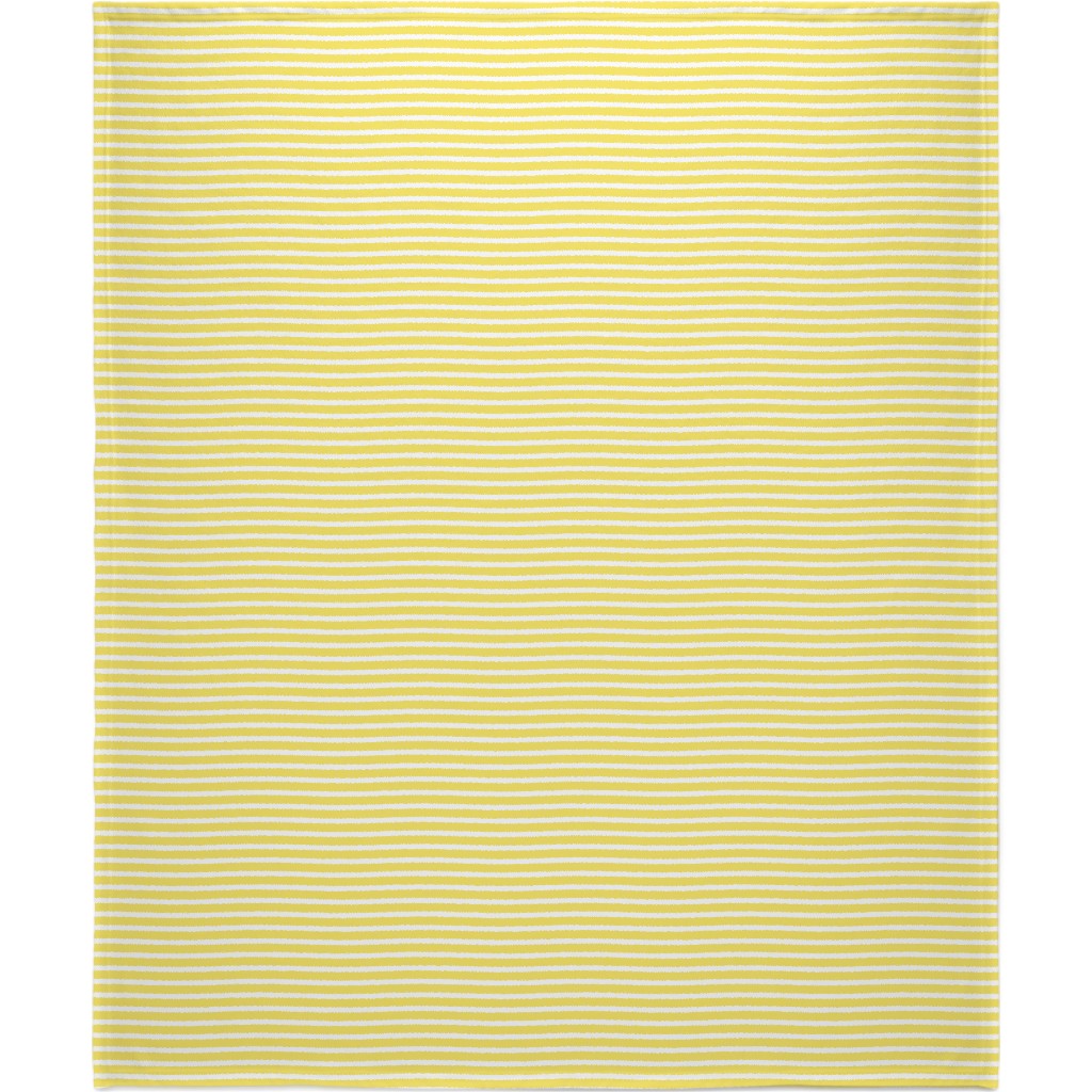 Wonky Stripe - Sunny Blanket, Sherpa, 50x60, Yellow