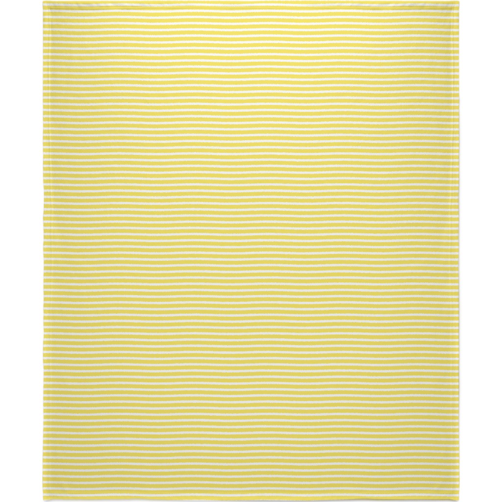 Wonky Stripe - Sunny Blanket, Sherpa, 50x60, Yellow, Classic Yellow