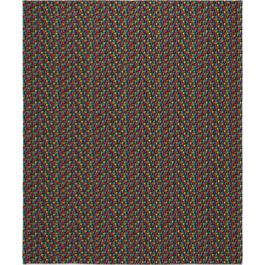 It's My Birthday Rainbow - Multicolor on Dark Blanket, Sherpa, 50x60, Multicolor