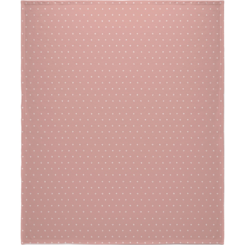 Plus on Dusty Pink Blanket, Sherpa, 50x60, Pink