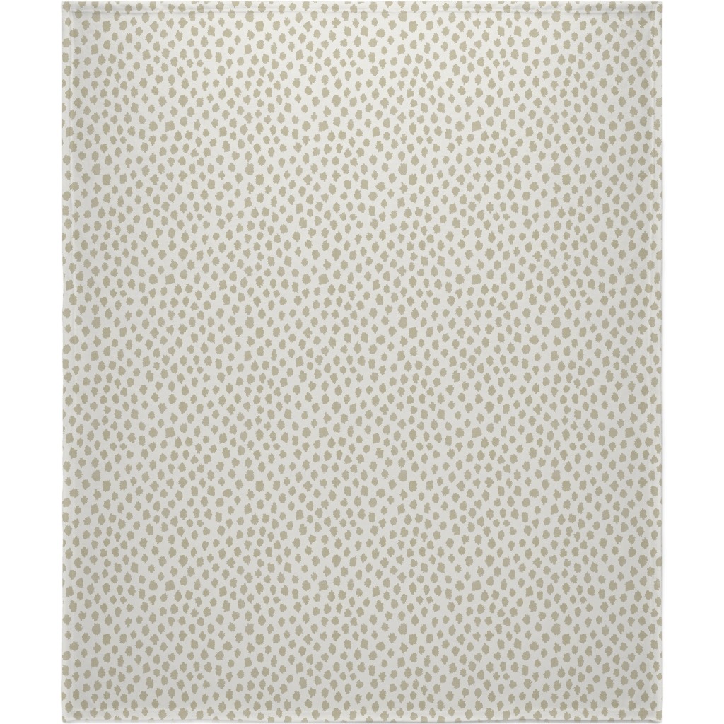 Khaki Spots - Gray Blanket, Sherpa, 50x60, Gray