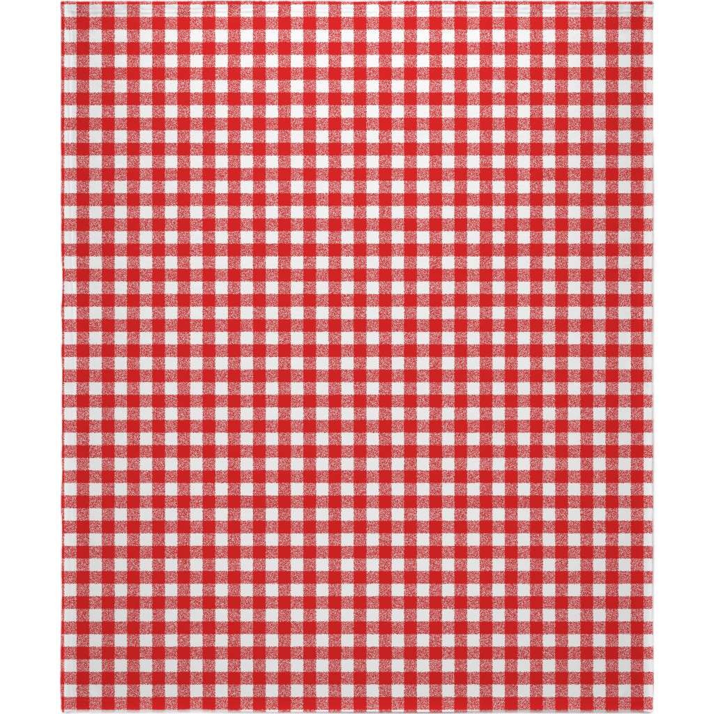 Buffalo Plaid Blanket, Sherpa, 50x60, Red, Firecracker