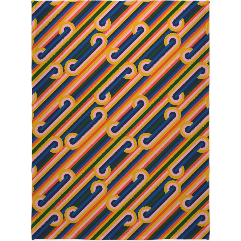 Modernist Loop - Multi Blanket, Fleece, 60x80, Multicolor