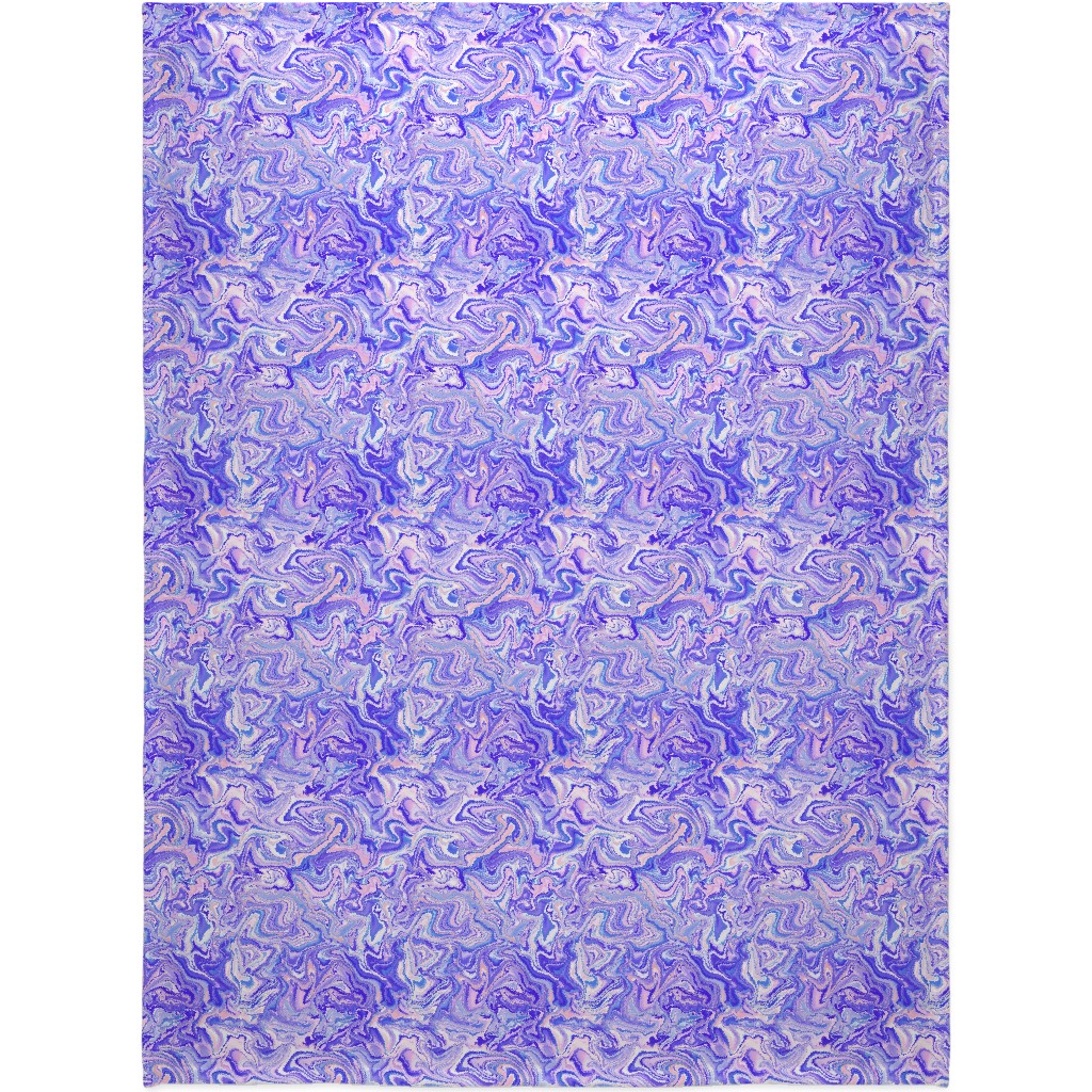 Love Spell Marble - Purple Coral Pink Blanket, Fleece, 60x80, Purple, Purple