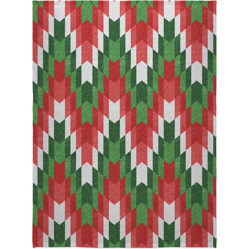 Christmas Cheer - Red, White and Green Blanket, Fleece, 60x80, Multicolor